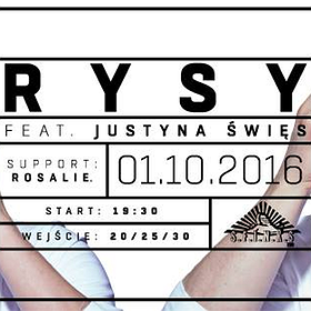 Koncerty: RYSY feat. Justyna Święs | support: Rosalie.