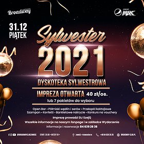 Imprezy: Sylwester 2021 | Dyskoteka Sylwestrowa