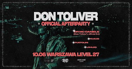OFFICIAL AFTERPARTY DON TOLIVER ON THE ROOFTOP | WARSZAWA